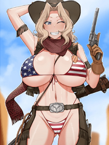 แม่สาวคาวบอย [Handplug] ケイ [Kay (Girls Und Panzer)]