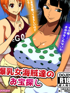 สองสาวโดนเสียบ [Q Doujin] 爆乳女海賊達のお宝探し Bakunyū on’na kaizoku-tachi no otakara sagashi (One Piece)