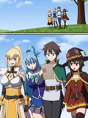 โผล่มาทุกเรื่อง [Khear] Kazuma Satou - Aqua - Megumin - Darkness 1-3 (Kono Subarashii Sekai ni Syukufuku o!)
